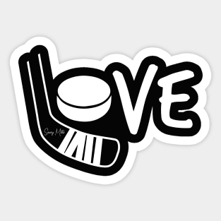 Love Hockey Sticker